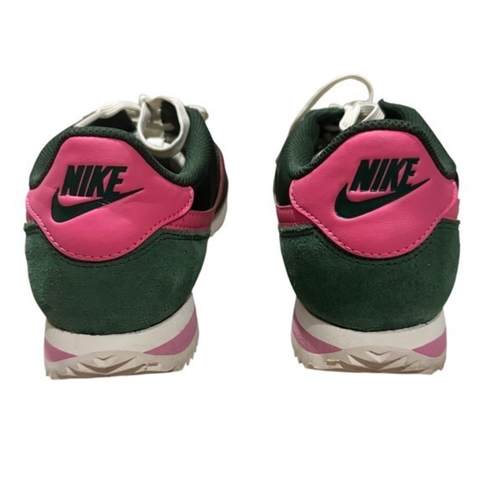Nike Cortez Sneakers Womens Dark Green Pink Excellent Retro Running Shoes 7.5 - Picture 8 of 14